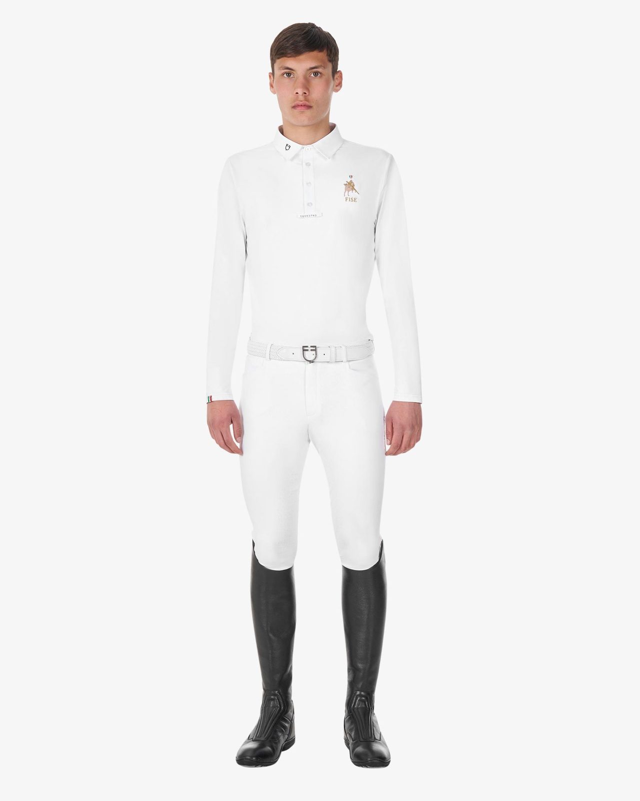 Polo uomo da concorso manica lunga Equestro X FISE