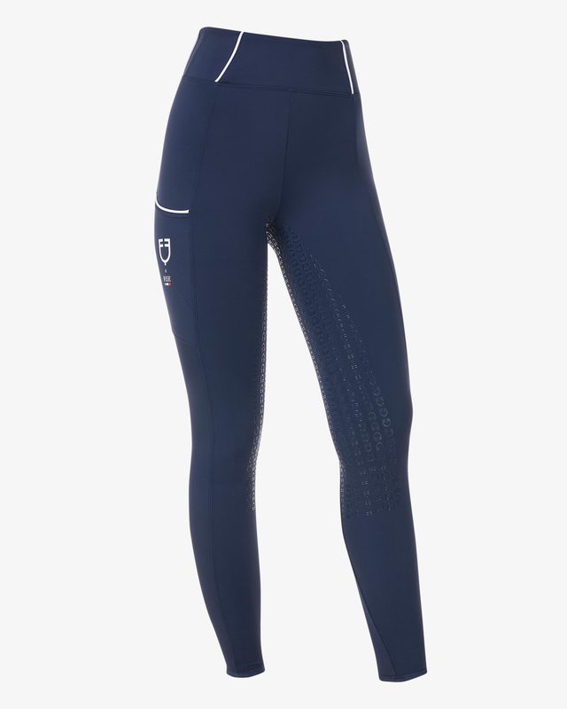 Women's slim fit full grip leggings Equestro X FISE