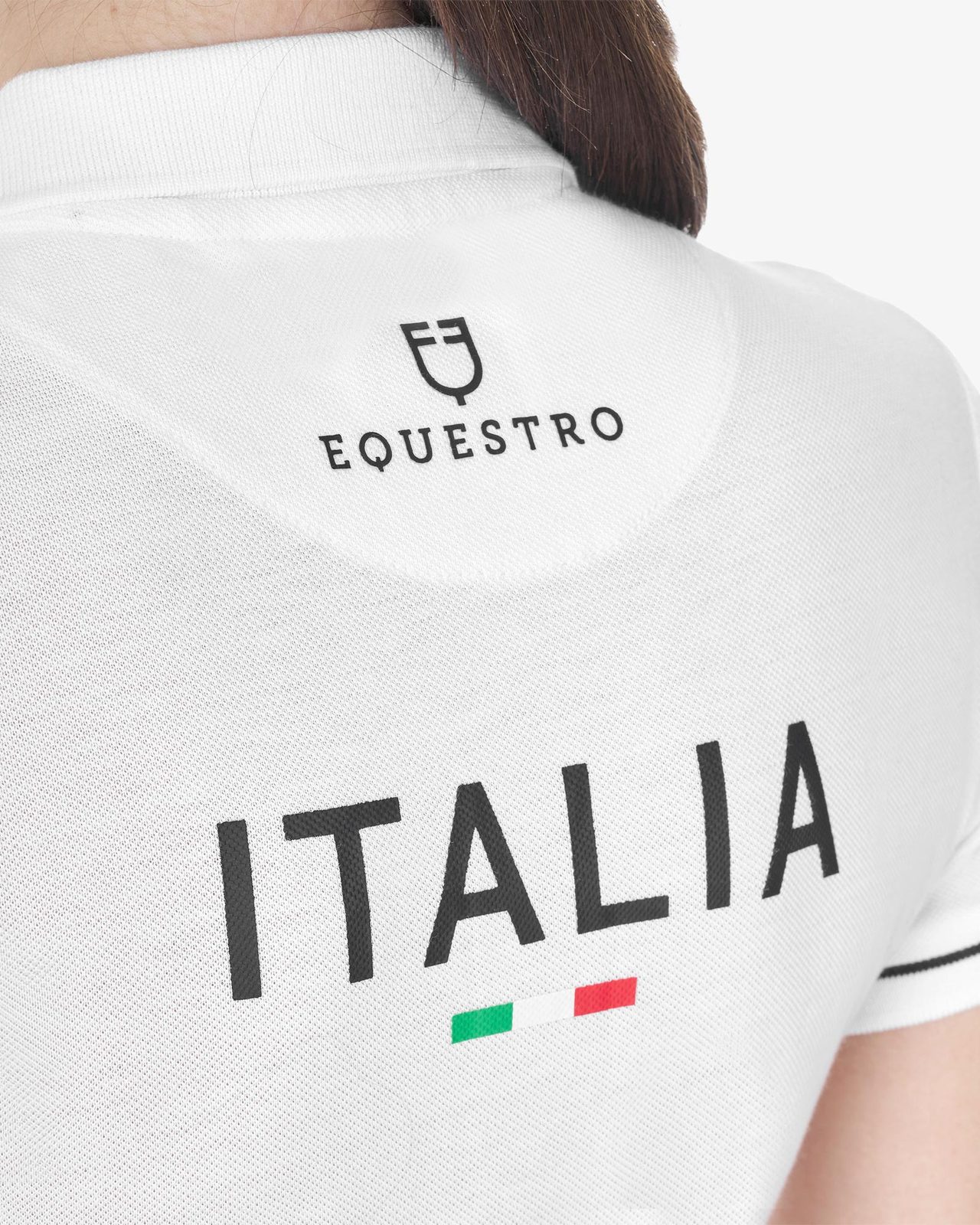 Women's three-button training polo shirt Equestro X FISE
