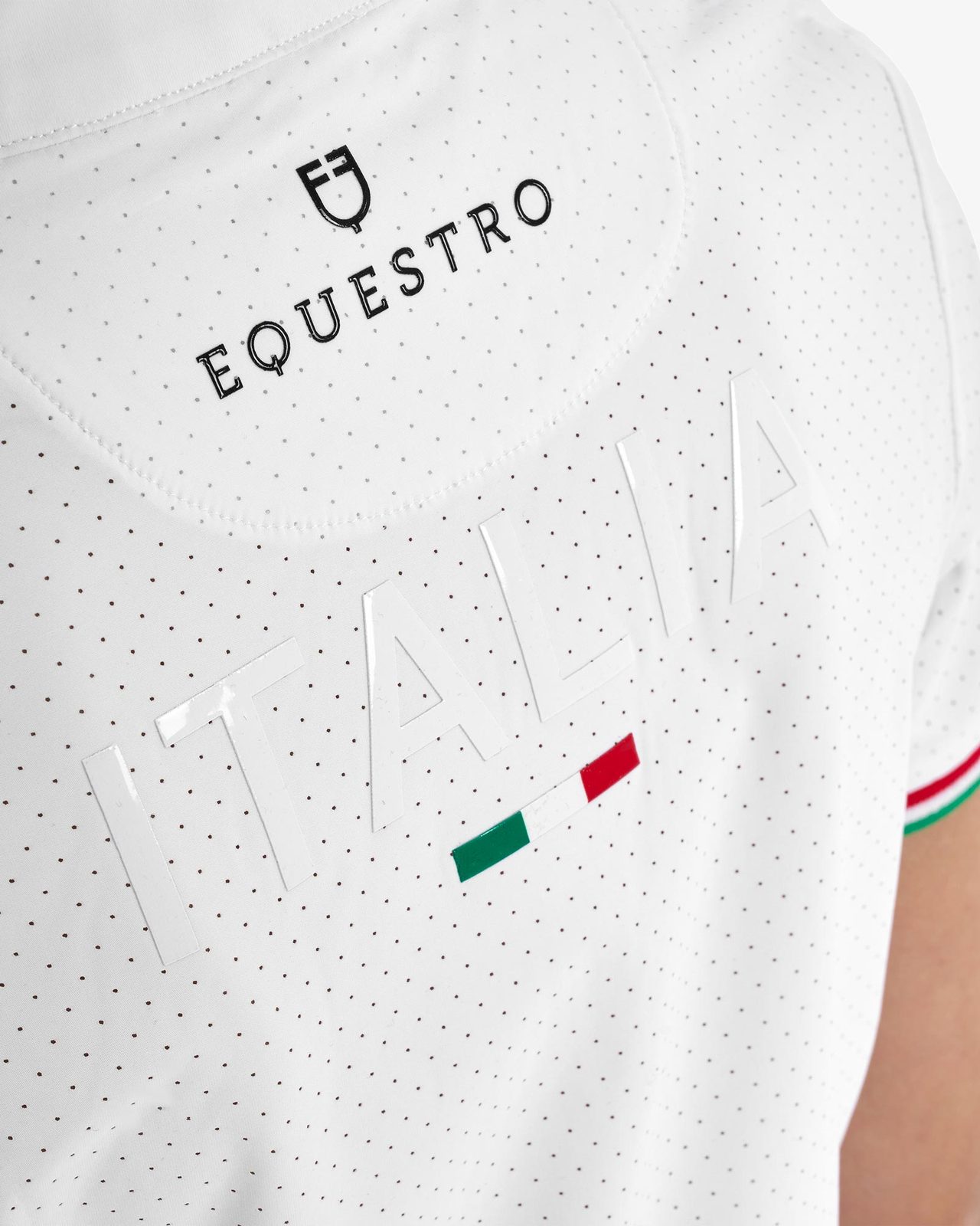 Polo bambina da concorso con zip Equestro X FISE