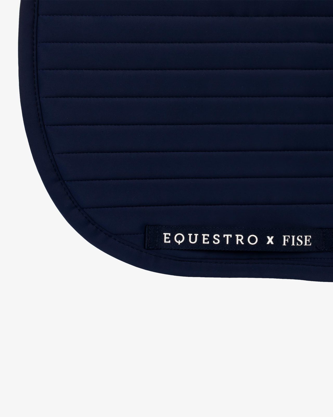 Dressage saddle pad with embroidered logo Equestro X FISE