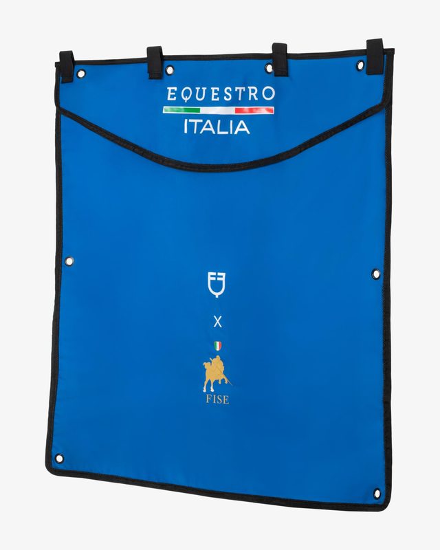 Long stable curtain with embroidered logo Equestro X FISE