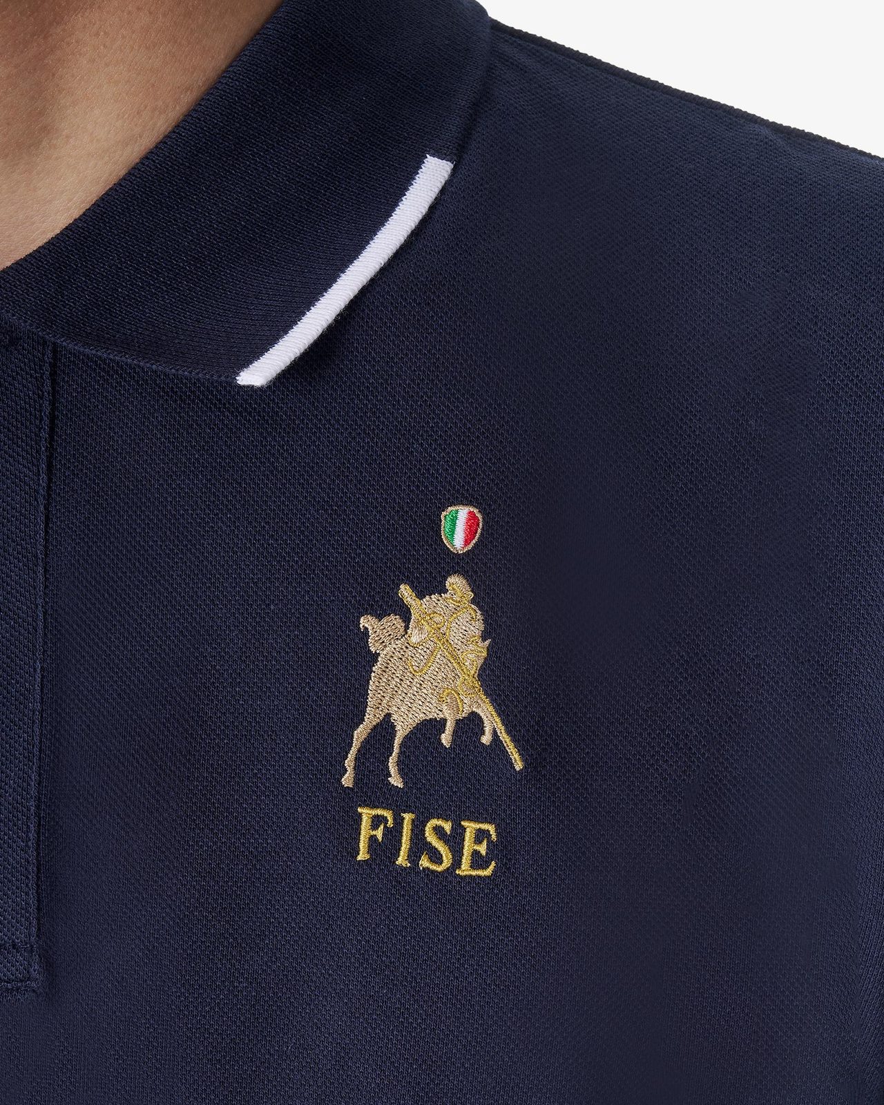 Men's three-button training polo shirt Equestro X FISE