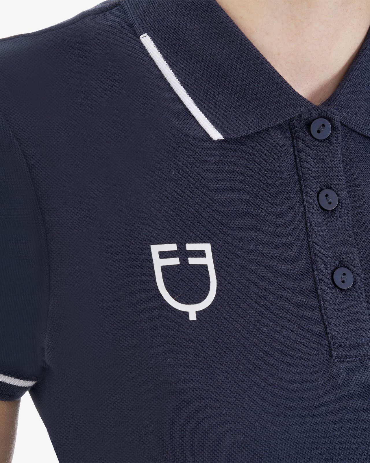 Women's three-button training polo shirt Equestro X FISE