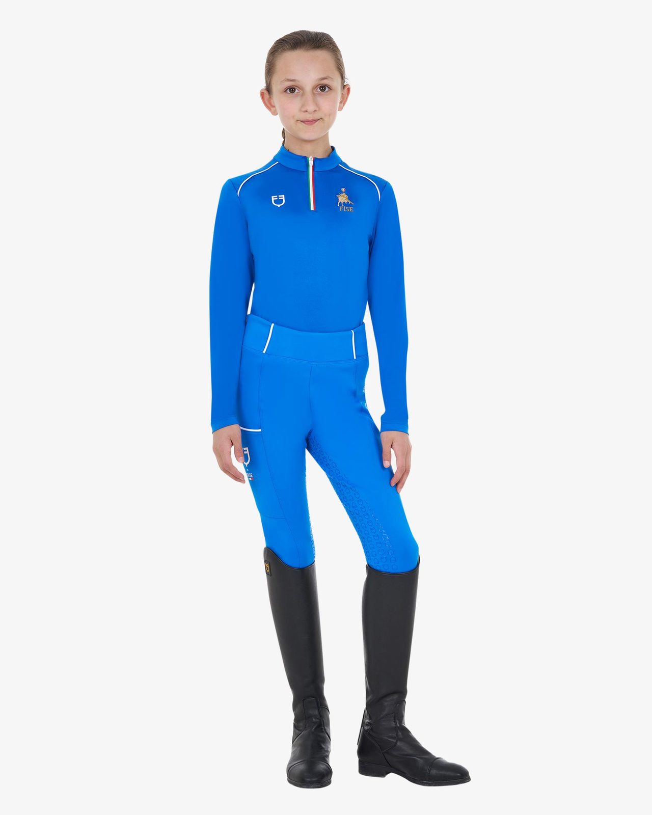 Kids' unisex training base layer Equestro X FISE