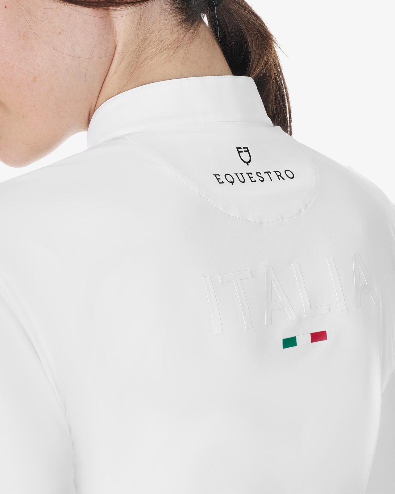 Polo donna da concorso manica lunga Equestro X FISE