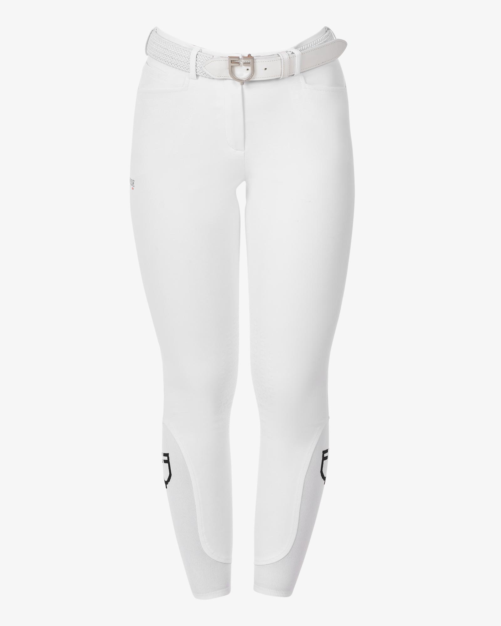 Pantaloni donna grip ginocchio Equestro X FISE