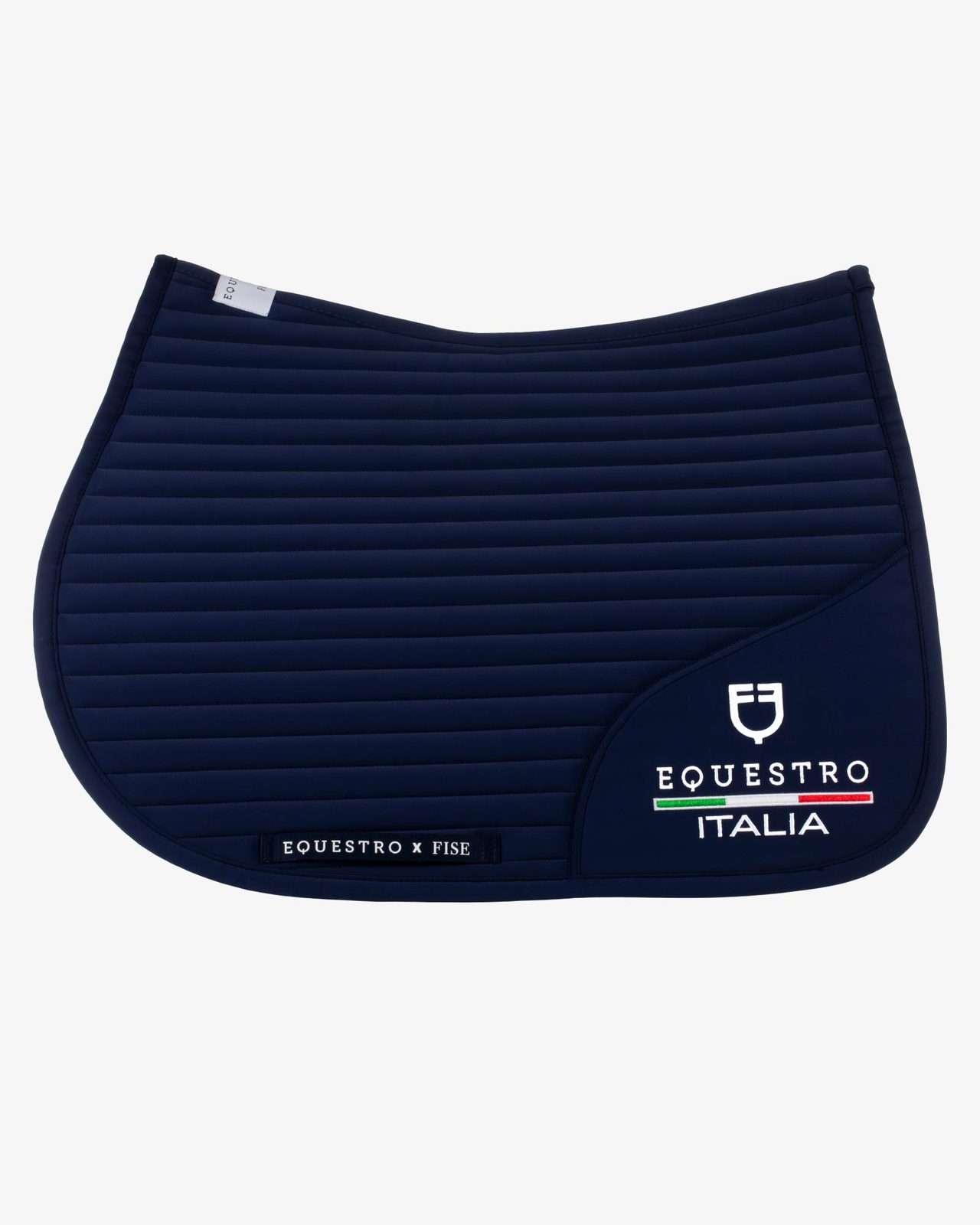 Jumping saddle pad with embroidered logo Equestro X FISE
