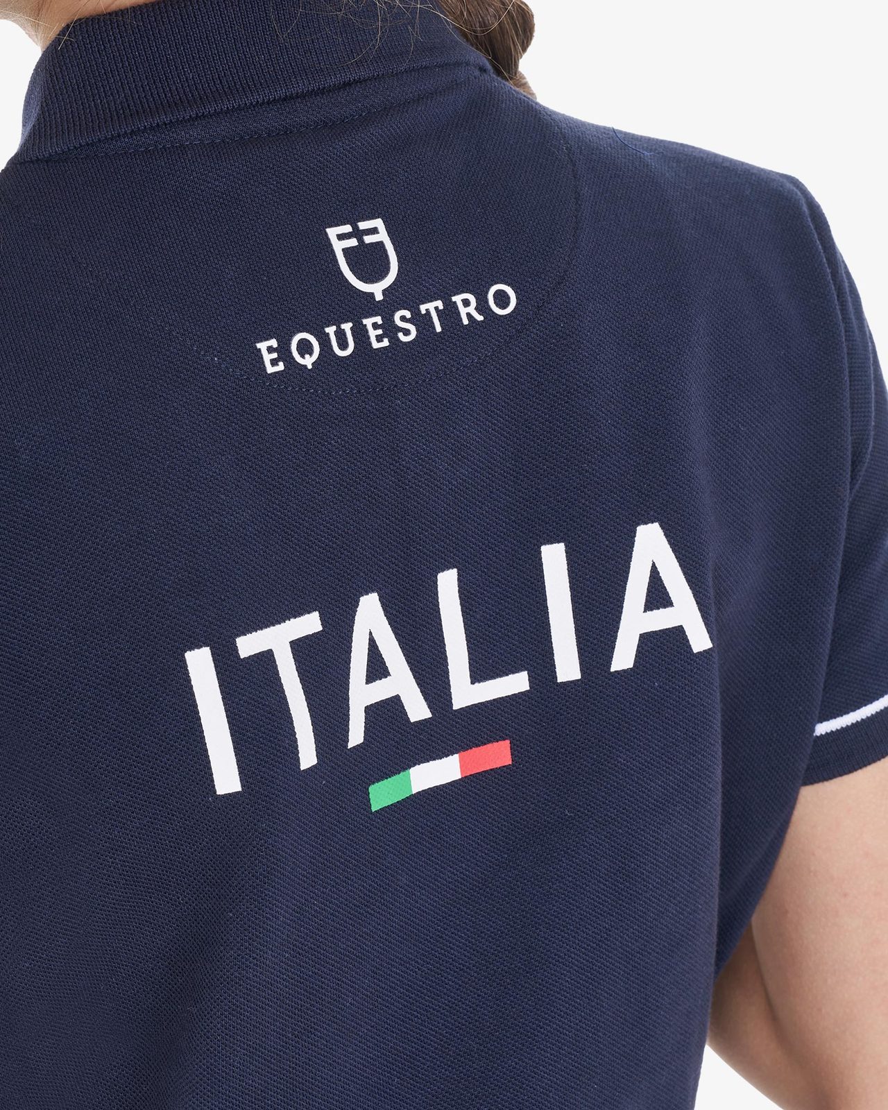 Kids' unisex polo shirt in technical fabric Equestro X FISE