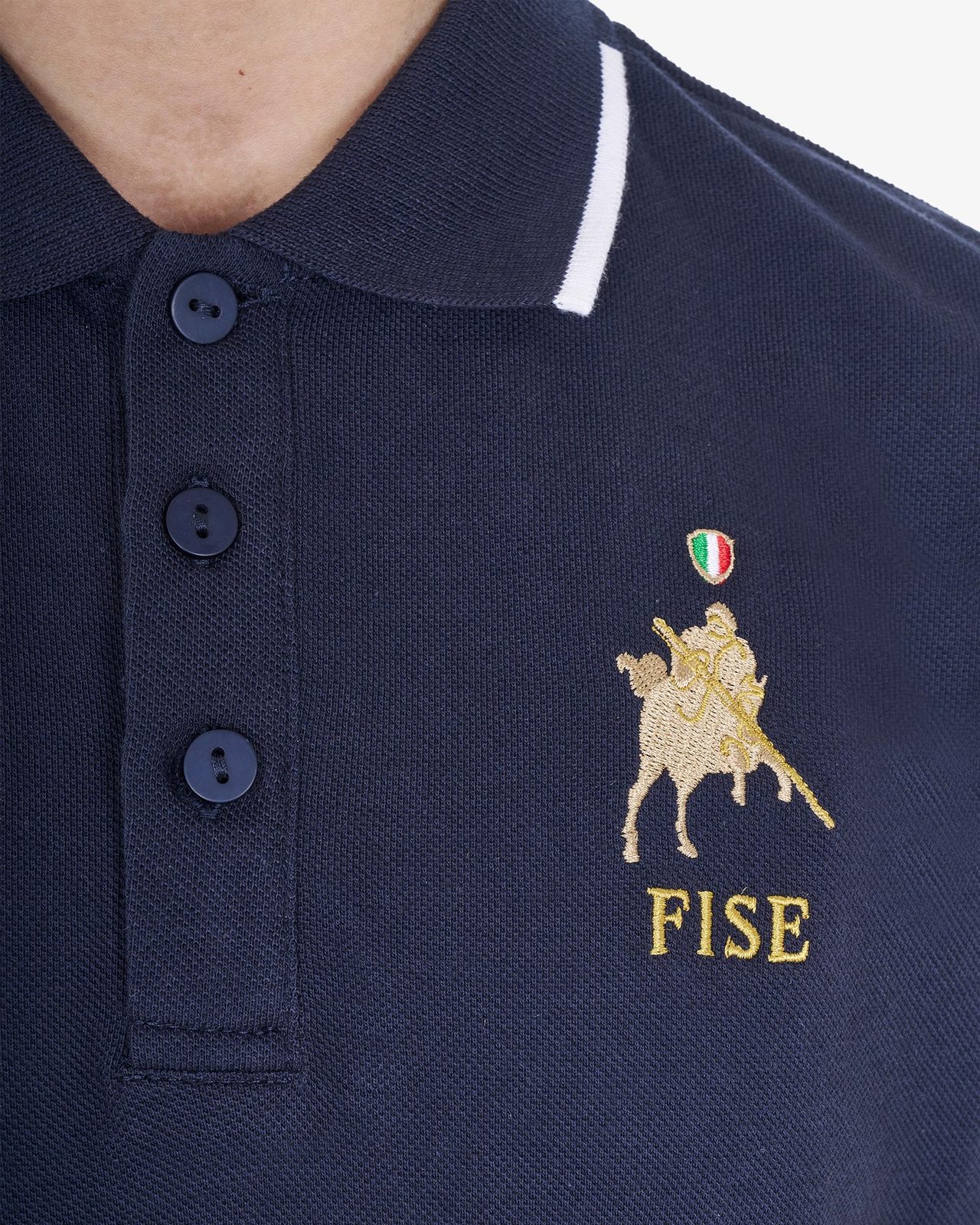 Kids' unisex polo shirt in technical fabric Equestro X FISE