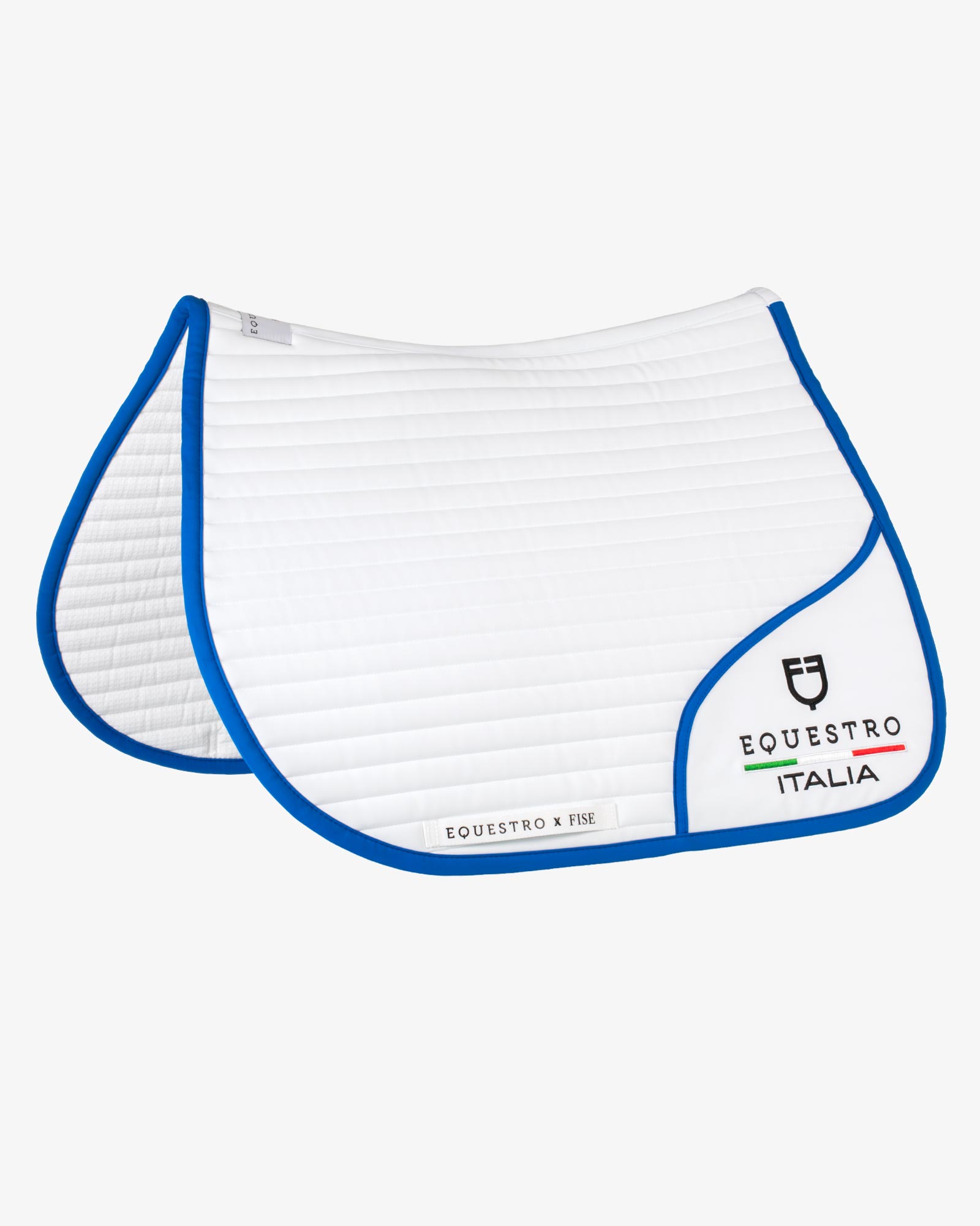 Jumping saddle pad with embroidered logo Equestro X FISE