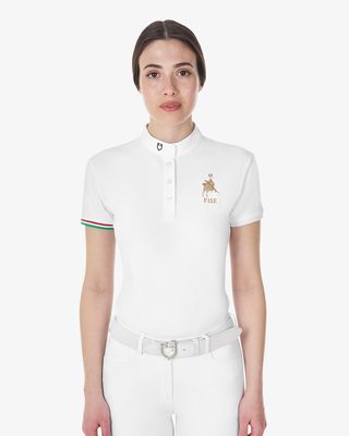 Polo donna da concorso slim fit Equestro X FISE
