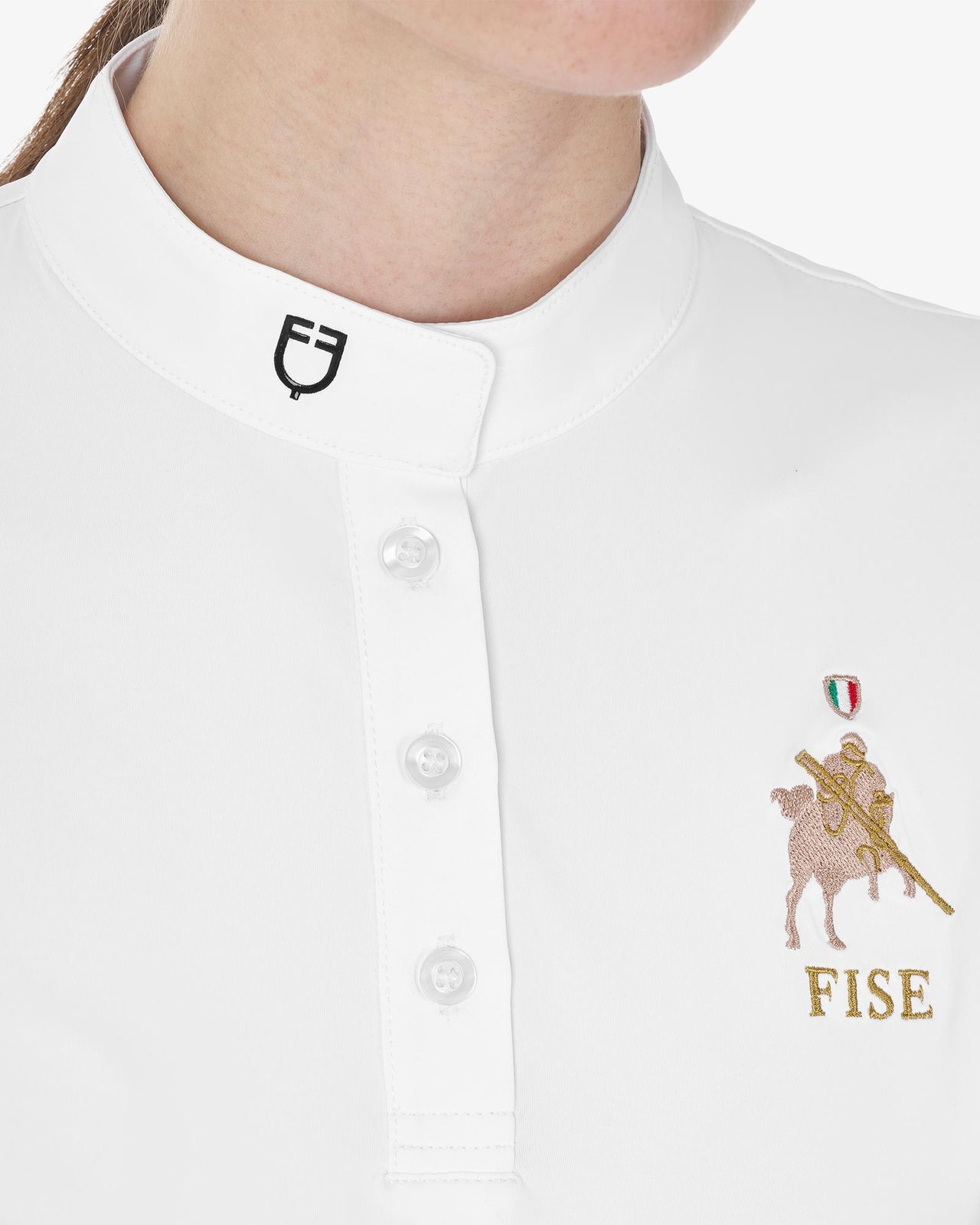 Polo donna da concorso slim fit Equestro X FISE