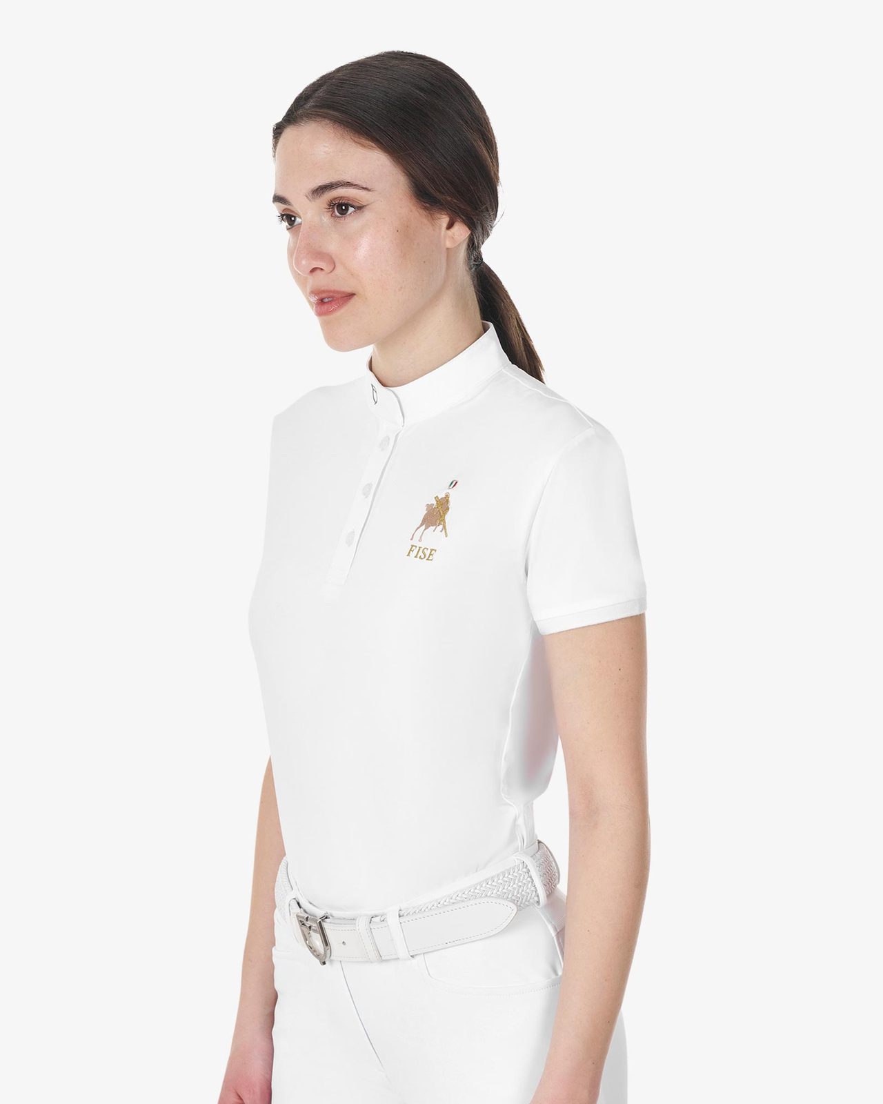 Polo donna da concorso slim fit Equestro X FISE