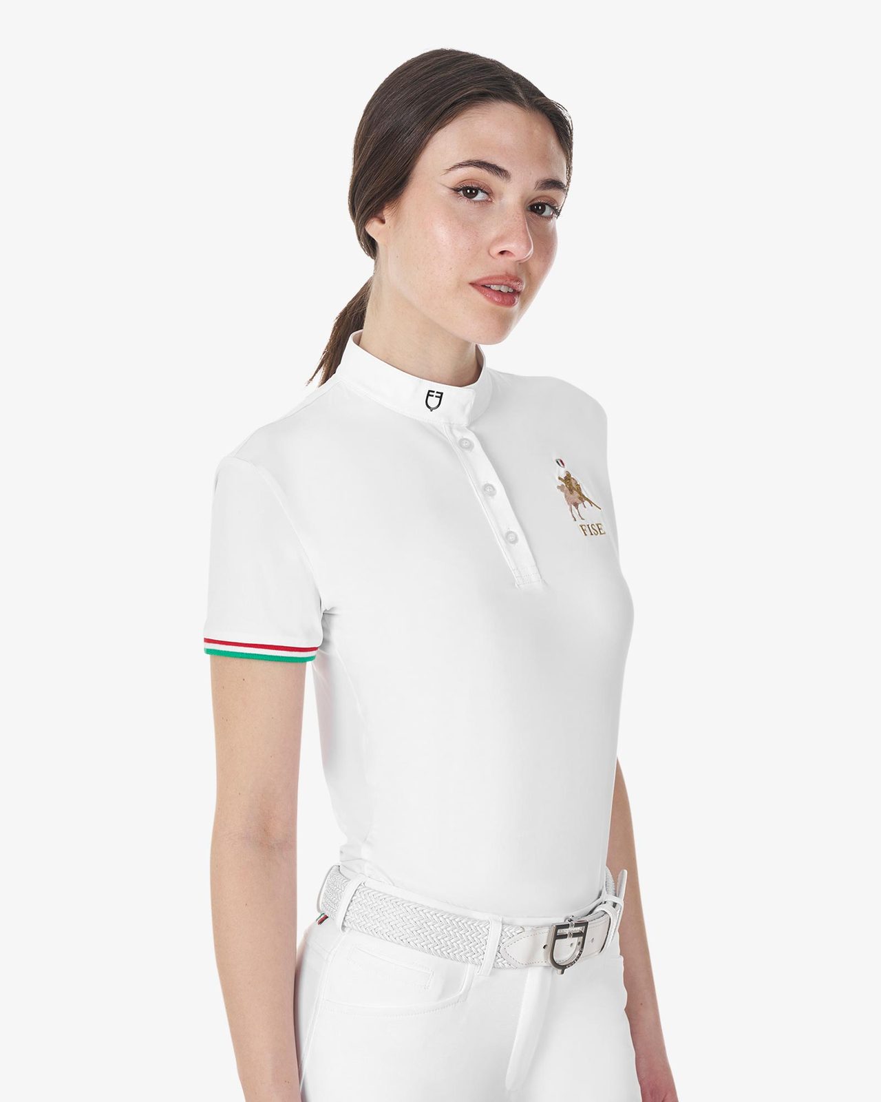 Polo donna da concorso slim fit Equestro X FISE