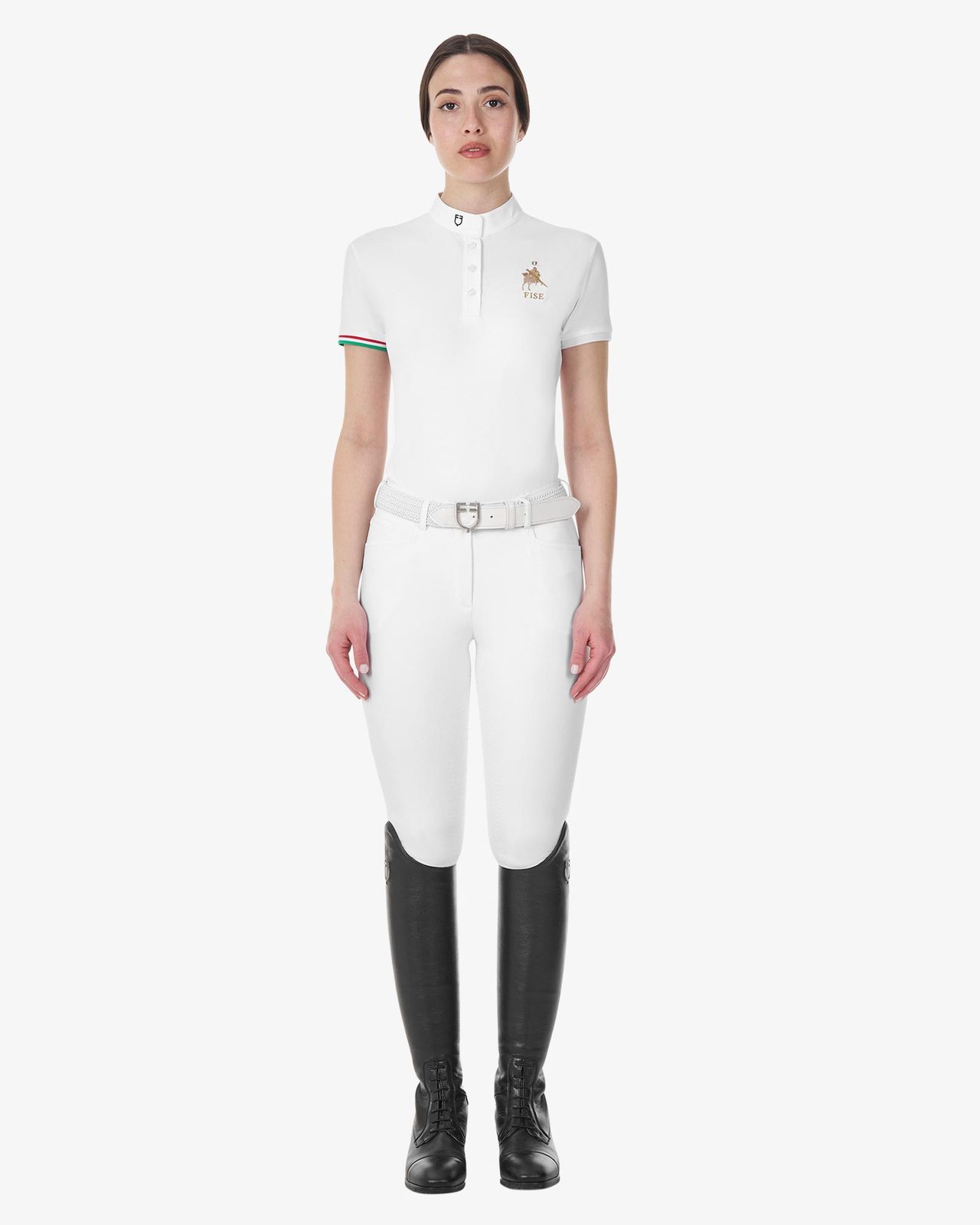 Polo donna da concorso slim fit Equestro X FISE