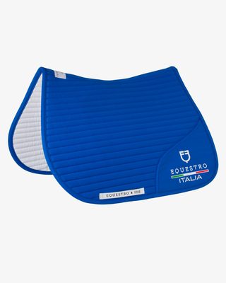 Jumping saddle pad with embroidered logo Equestro X FISE