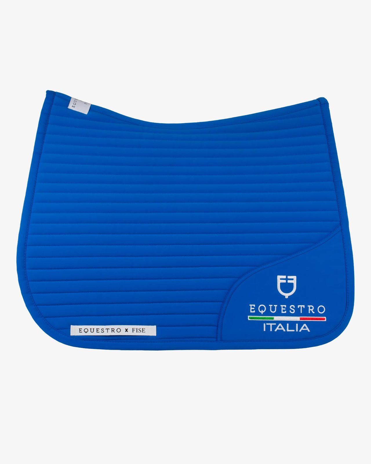 Dressage saddle pad with embroidered logo Equestro X FISE