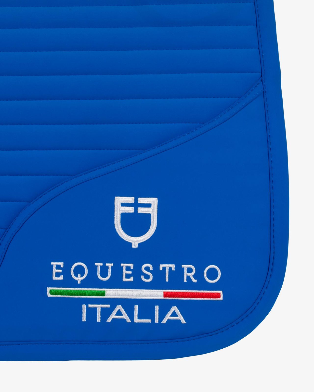 Dressage saddle pad with embroidered logo Equestro X FISE