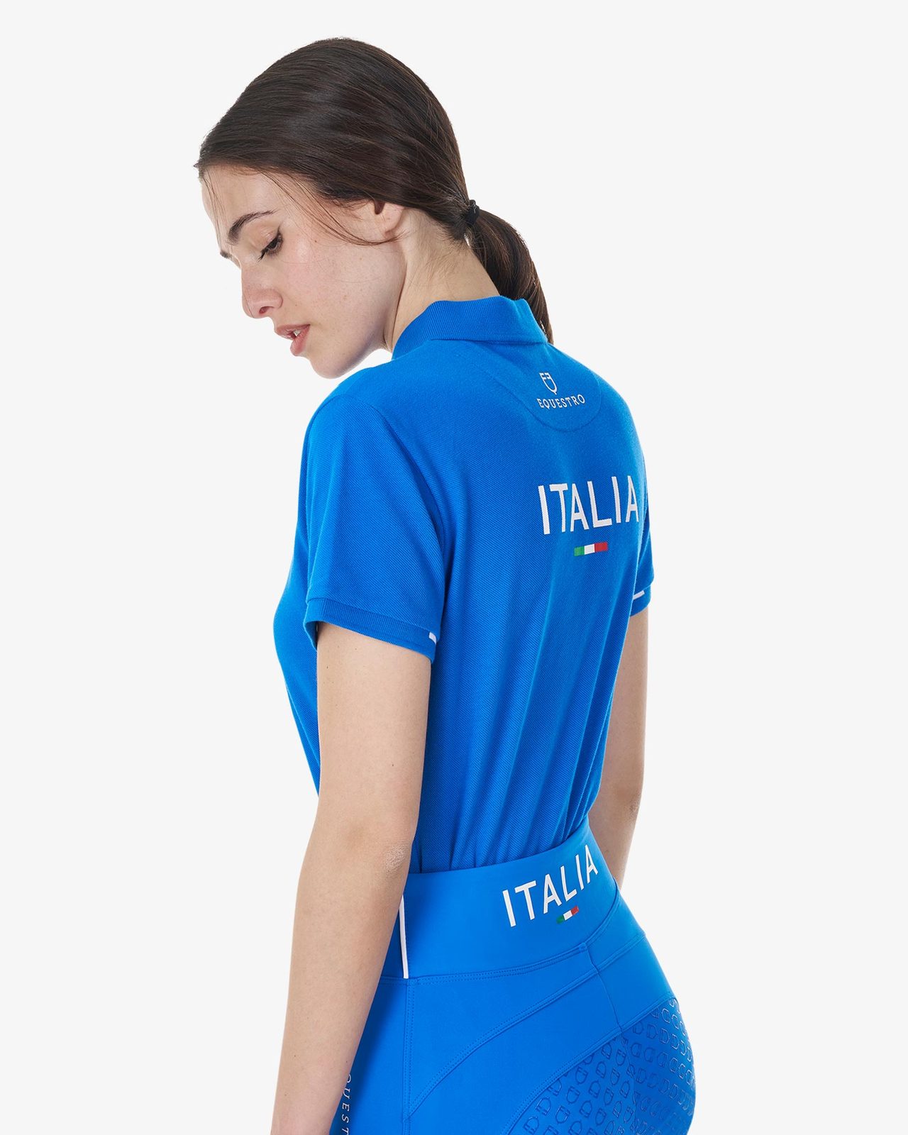 Women's three-button training polo shirt Equestro X FISE