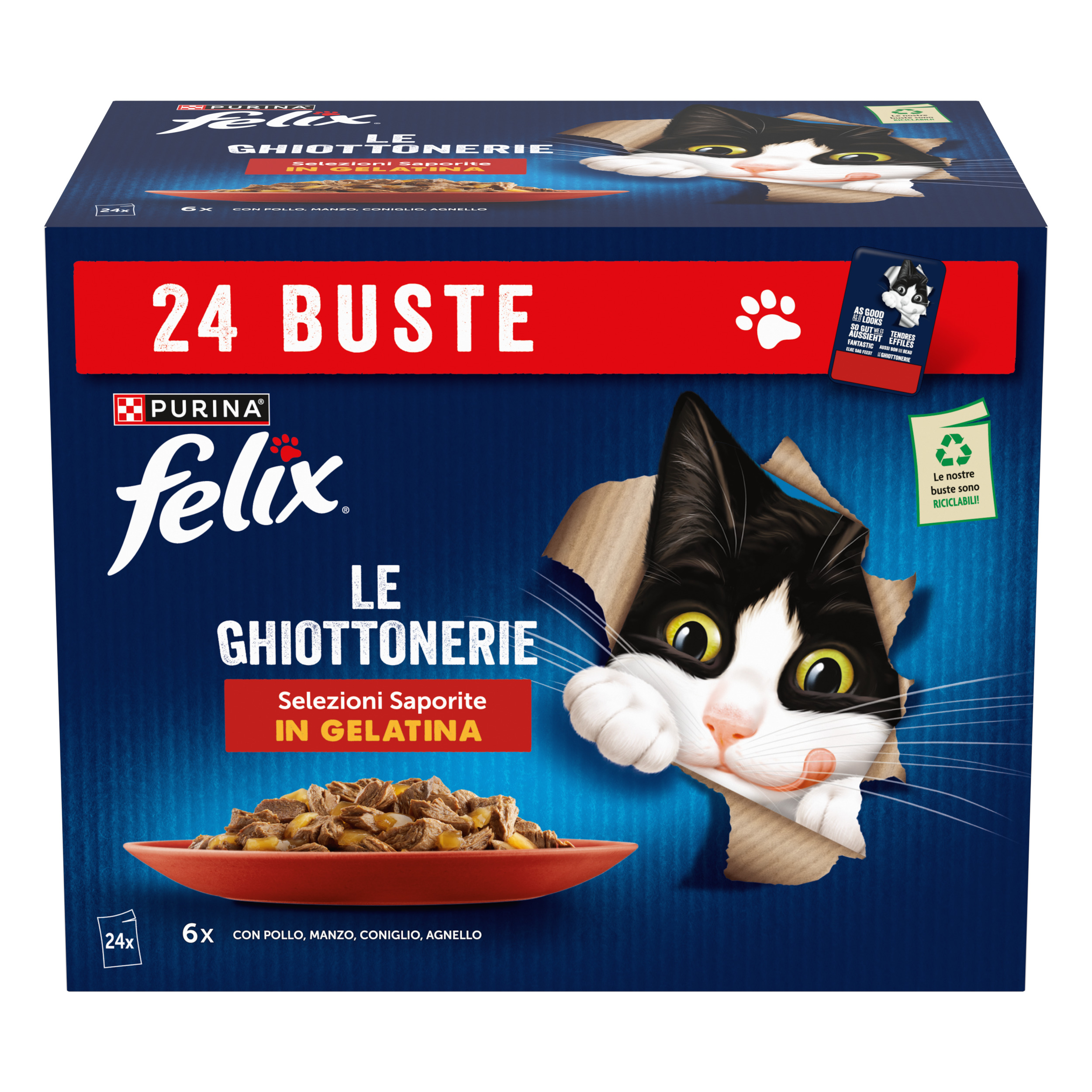 Felix Ghiottonerie Selezioni Saporite - (Pollo/Manzo/Coniglio/Agnello)