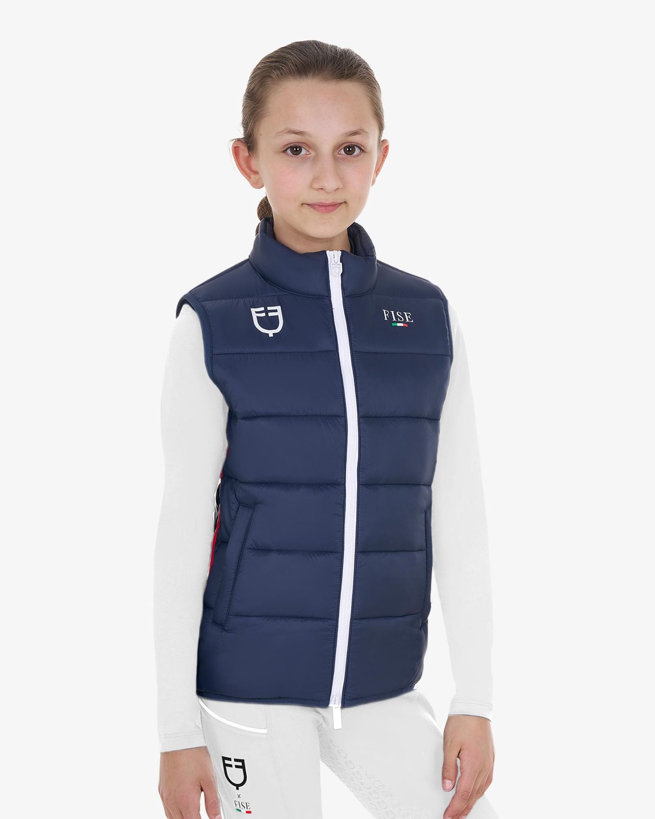 Kids' unisex slim fit vest Equestro X FISE