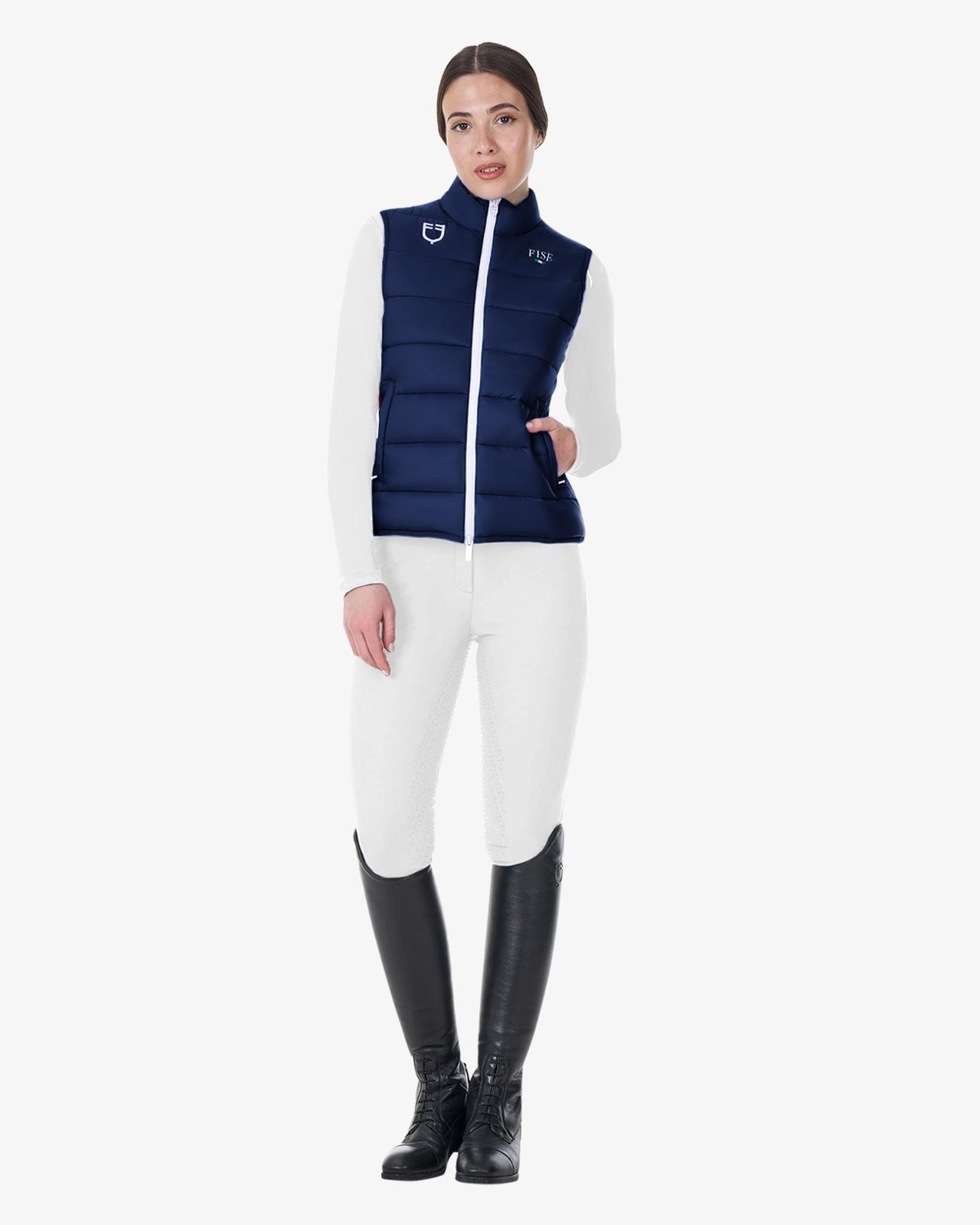 Smanicato donna slim fit Equestro X FISE