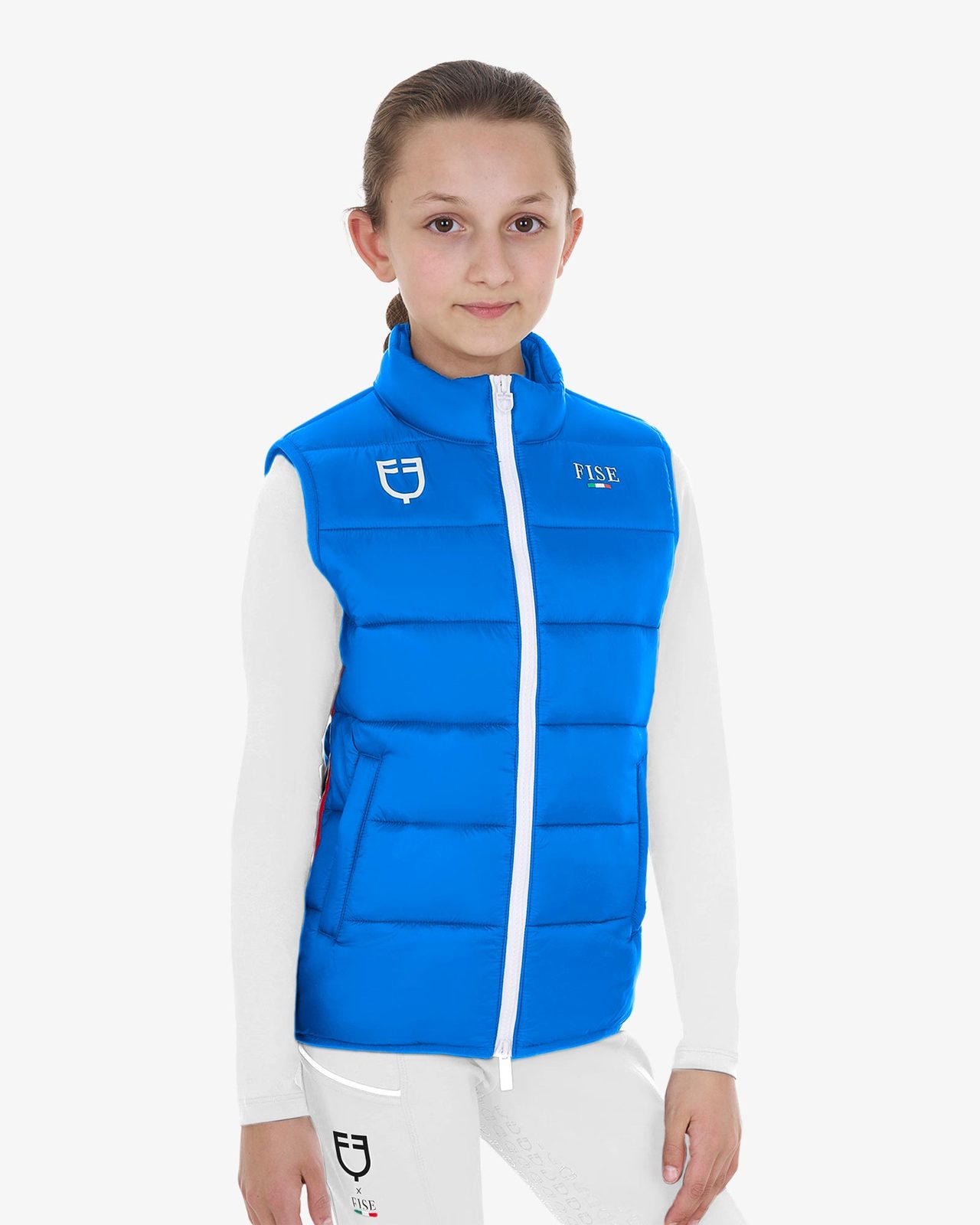 Kids' unisex slim fit vest Equestro X FISE