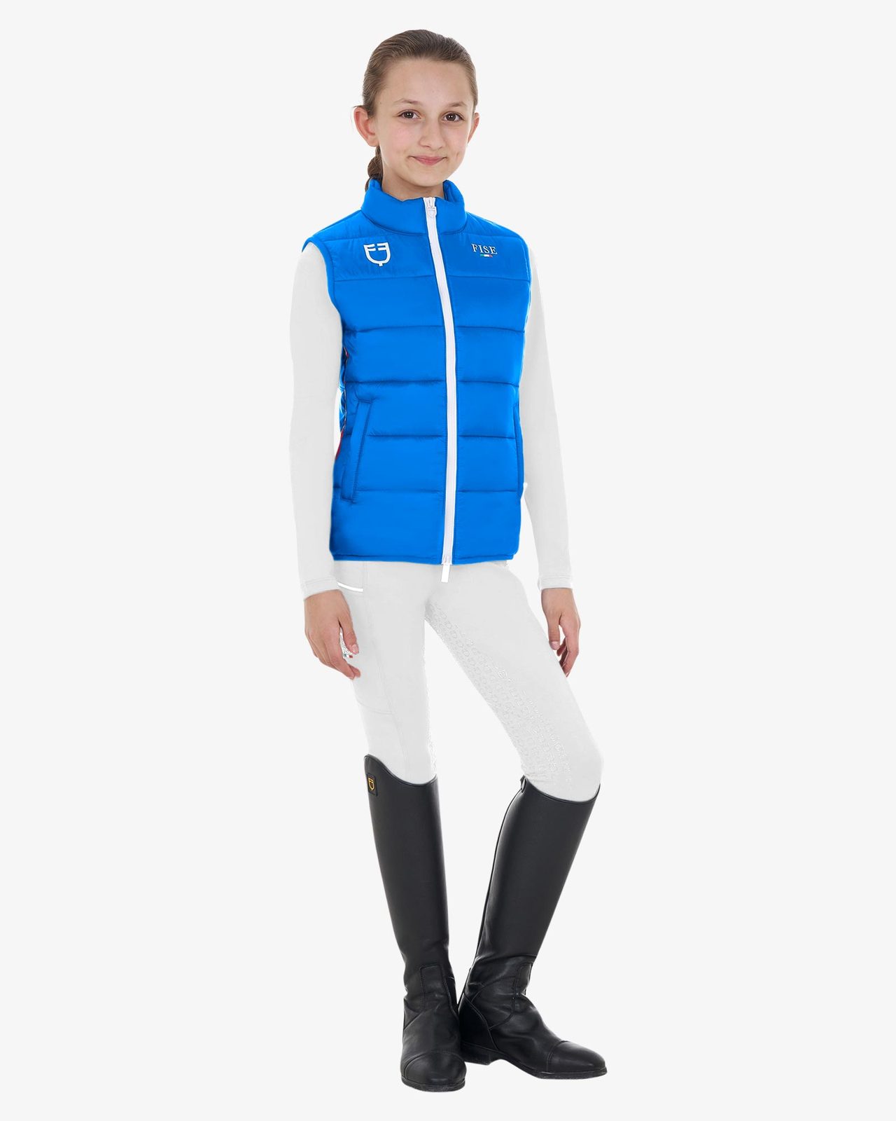 Kids' unisex slim fit vest Equestro X FISE