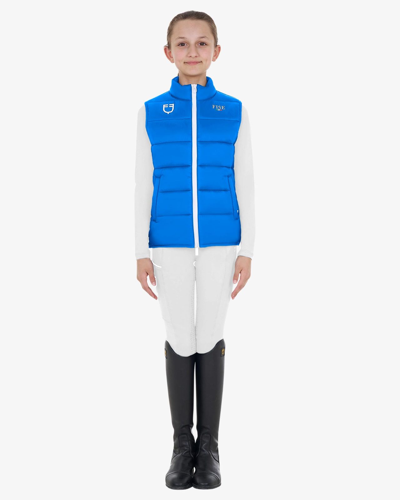 Kids' unisex slim fit vest Equestro X FISE