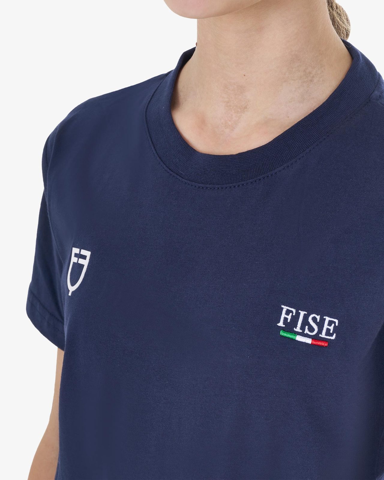 T-shirt unisex bambini slim fit Equestro X FISE