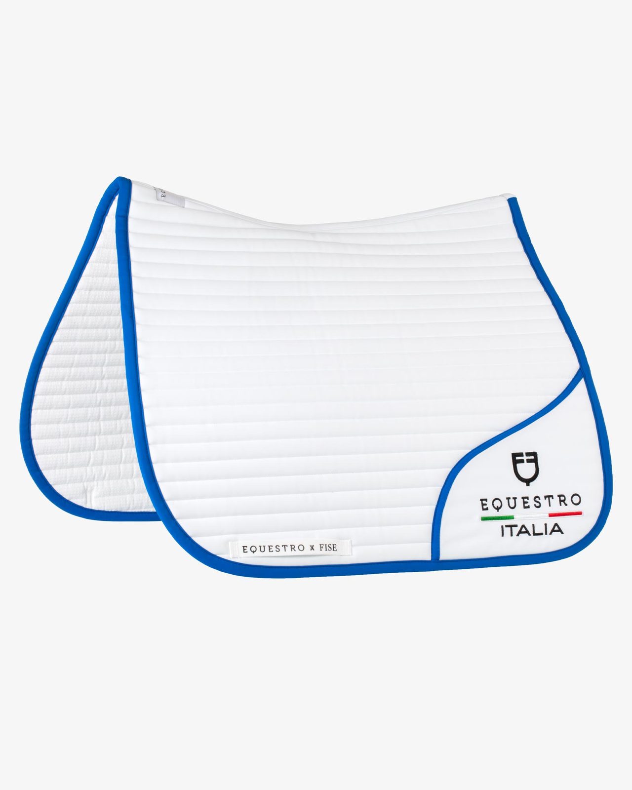 Dressage saddle pad with embroidered logo Equestro X FISE