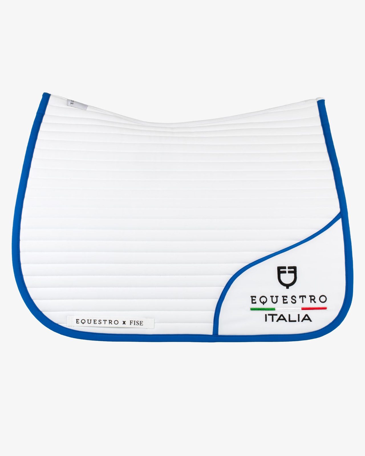 Dressage saddle pad with embroidered logo Equestro X FISE
