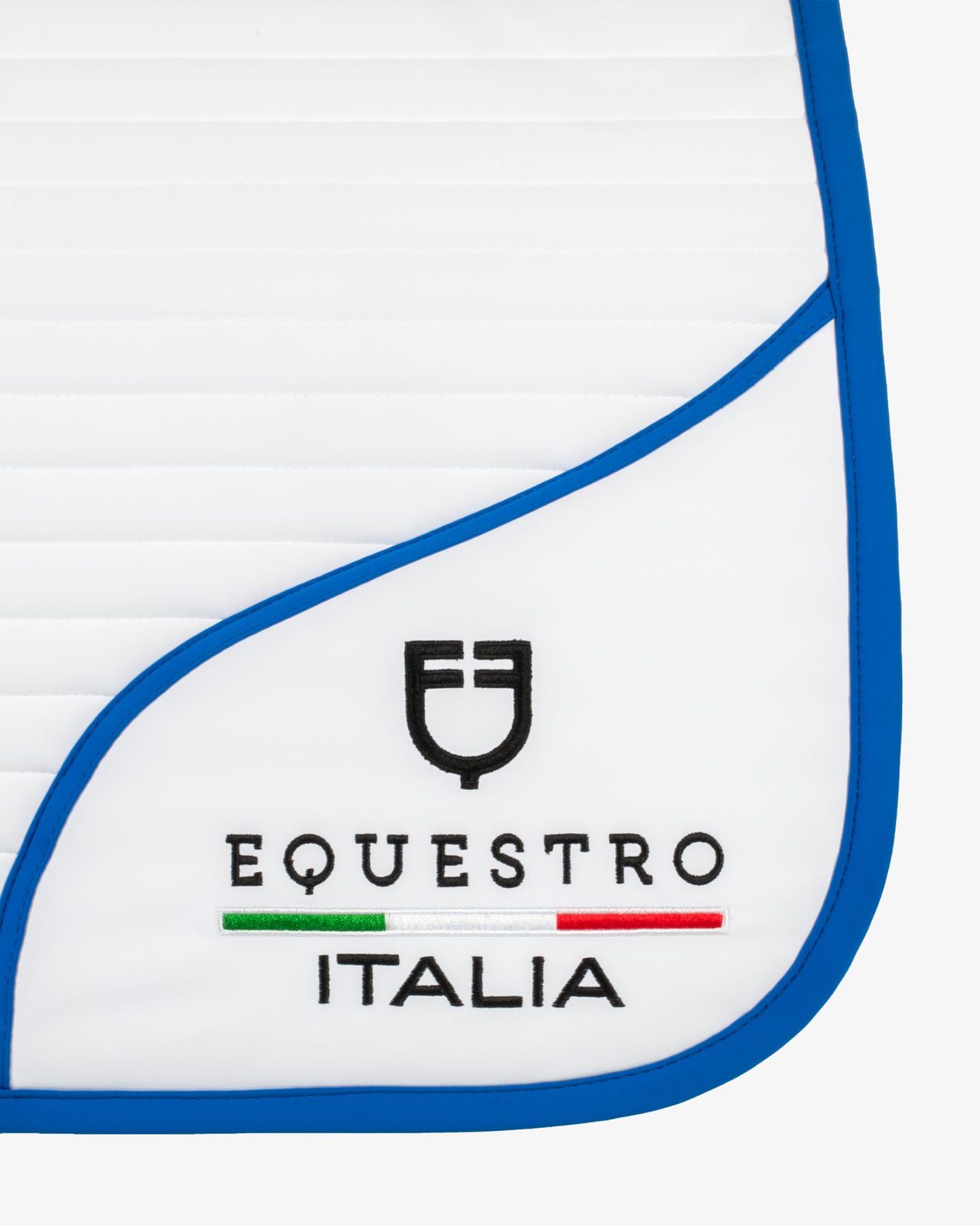 Dressage saddle pad with embroidered logo Equestro X FISE