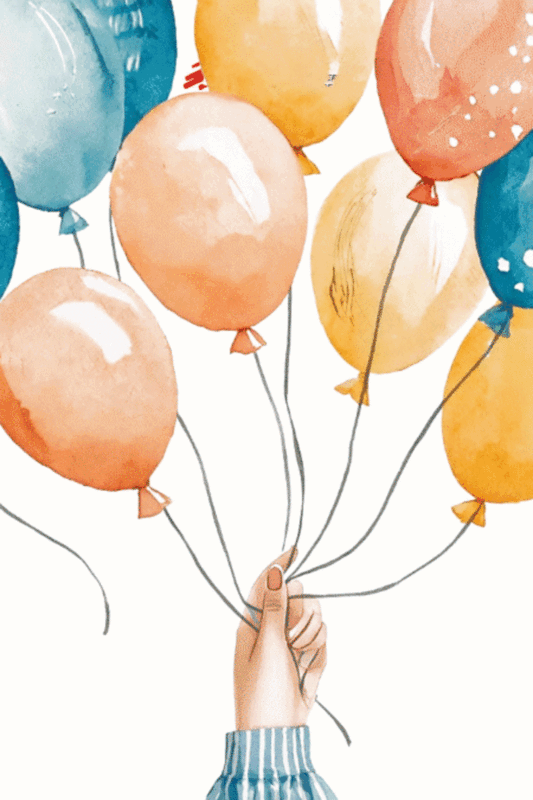 Biglietto virtuale Solidale Compleanno – Palloncini di Buon Augurio