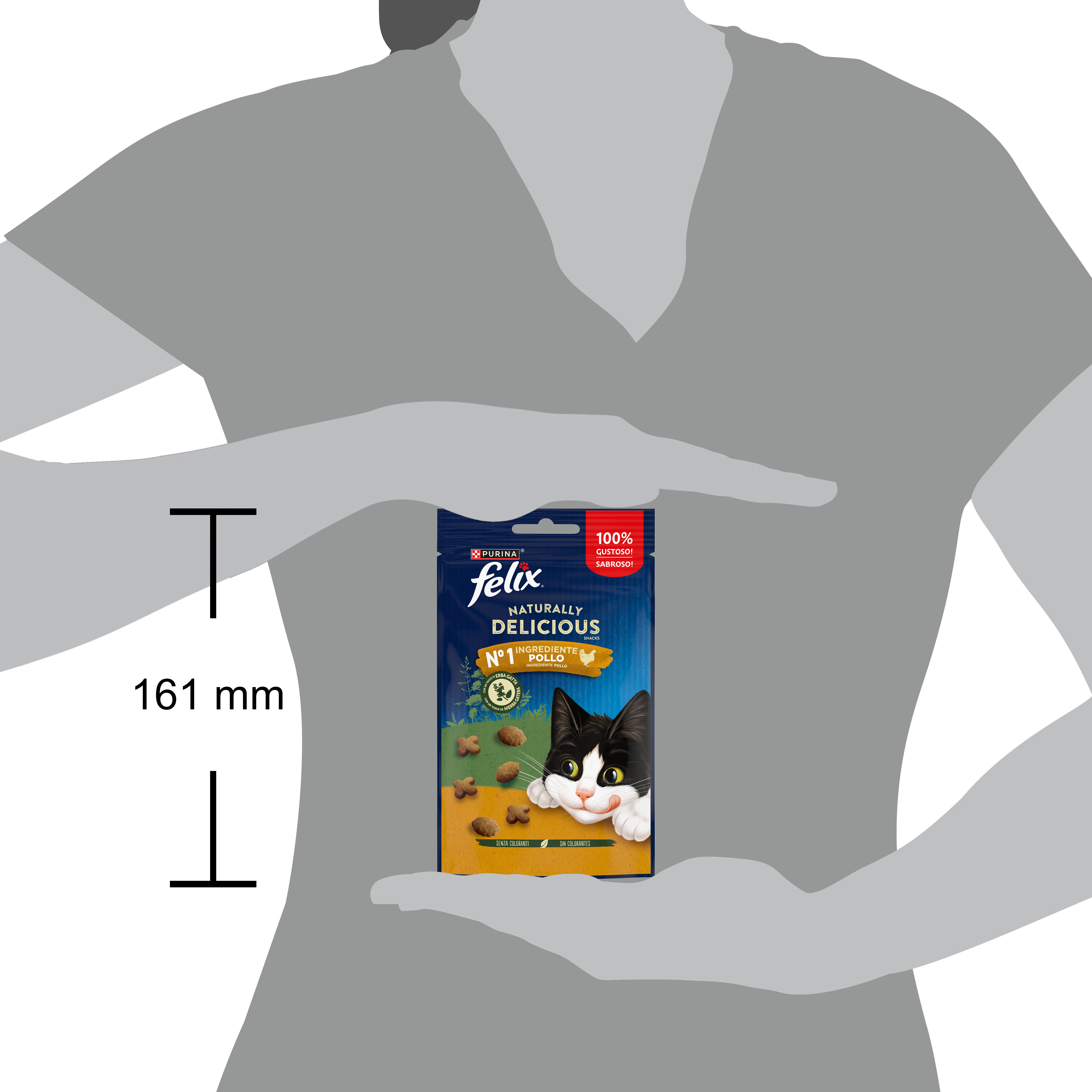 Felix Naturally Delicious Ricco in Pollo con un Tocco di Erba Gatta 50g
