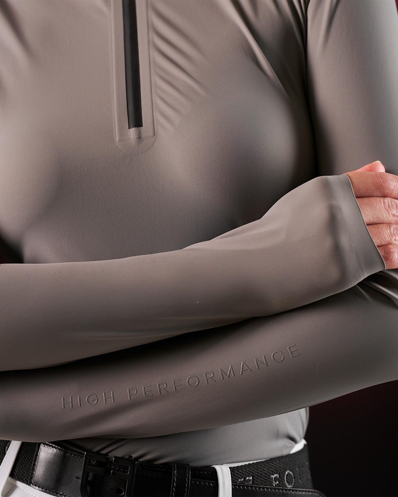 Polo concorso donna Equestro Ridertechnology manica lunga e zip