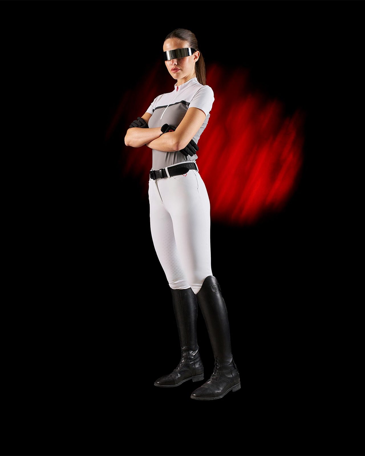 Polo concorso donna Equestro Ridertechnology tessuto traforato