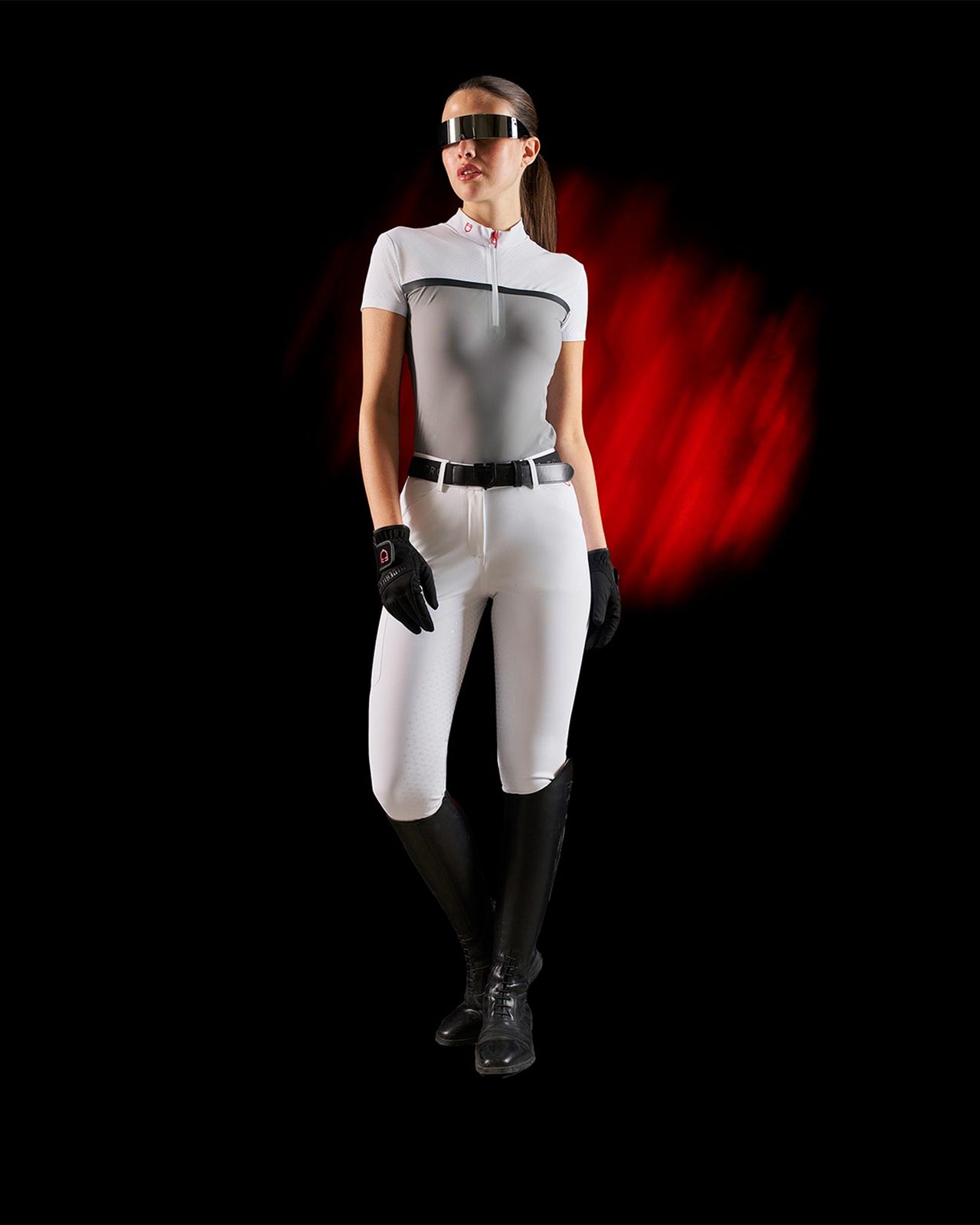 Polo concorso donna Equestro Ridertechnology tessuto traforato