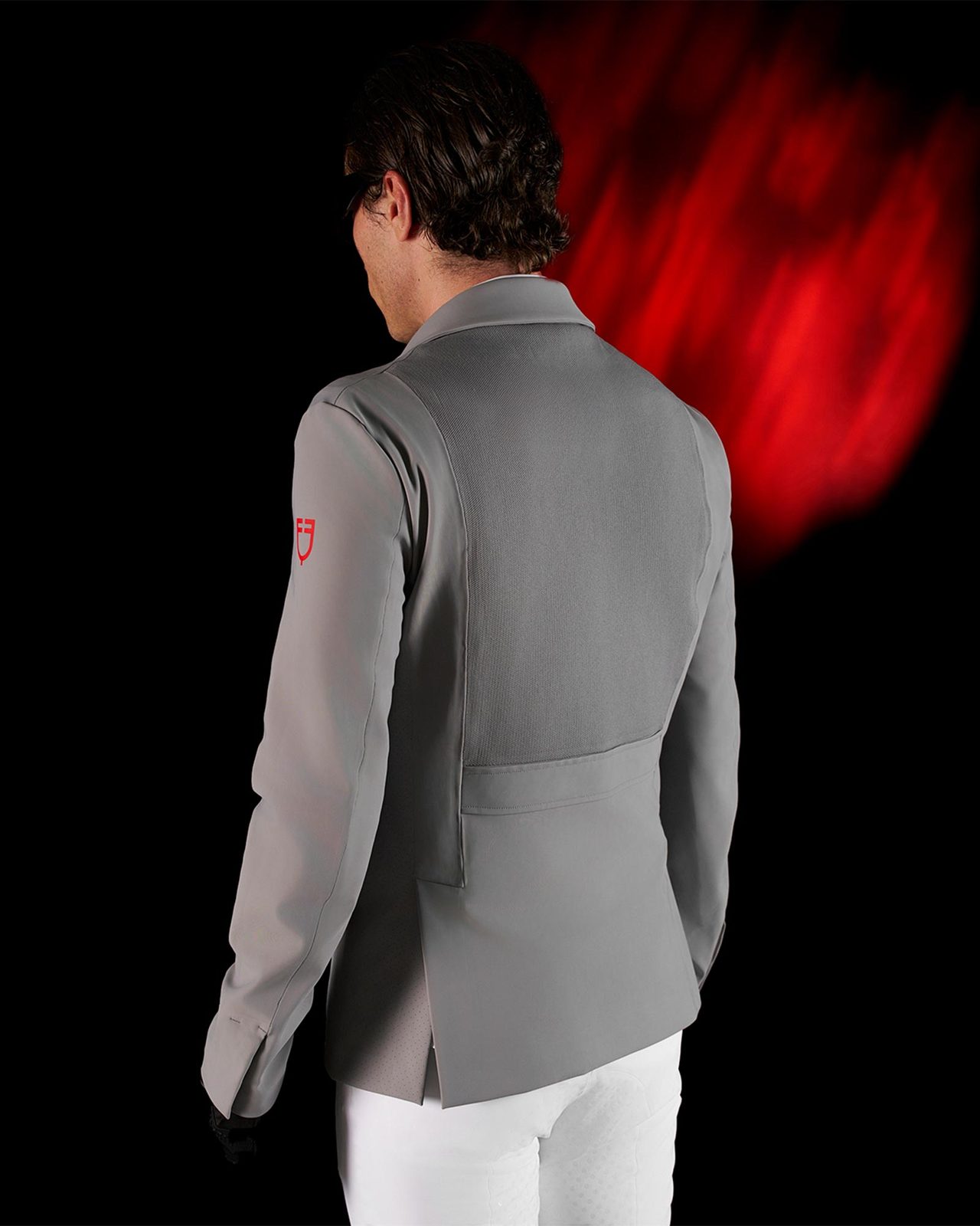 Giacca concorso uomo Equestro Ridertechnology cuciture termosaldate