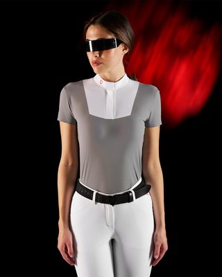 Polo concorso donna Equestro Ridertechnology manica corta