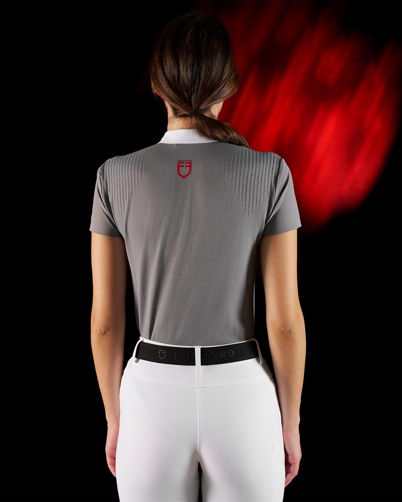 Polo concorso donna Equestro Ridertechnology manica corta