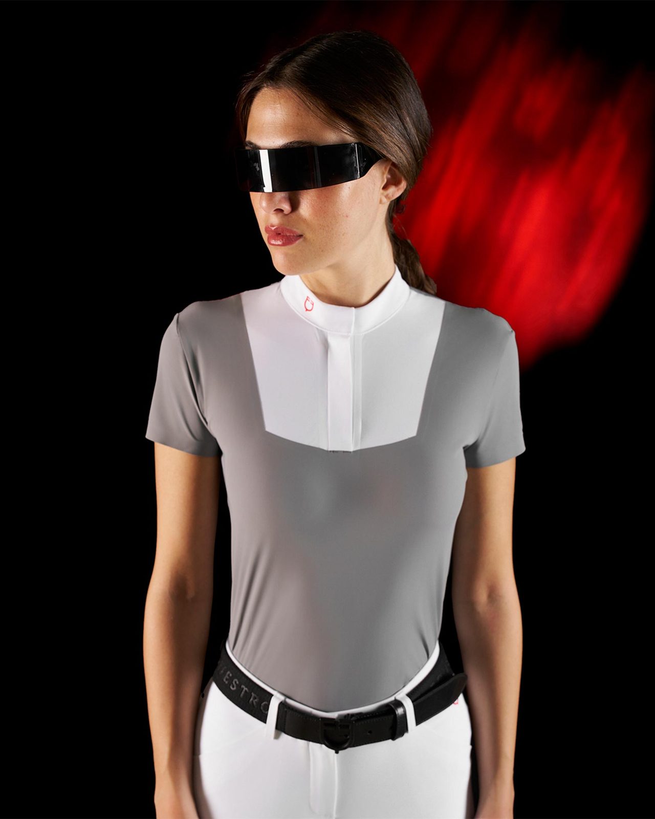Polo concorso donna Equestro Ridertechnology manica corta