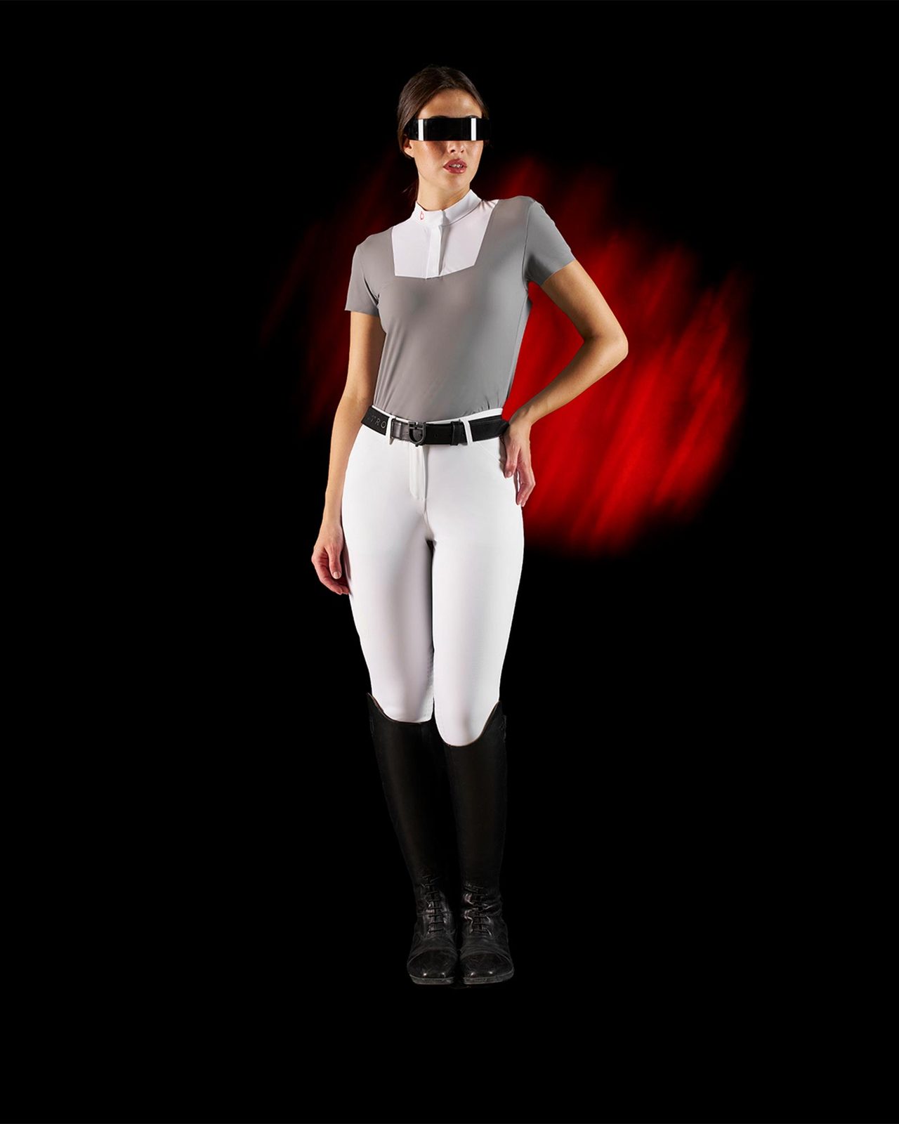 Polo concorso donna Equestro Ridertechnology manica corta