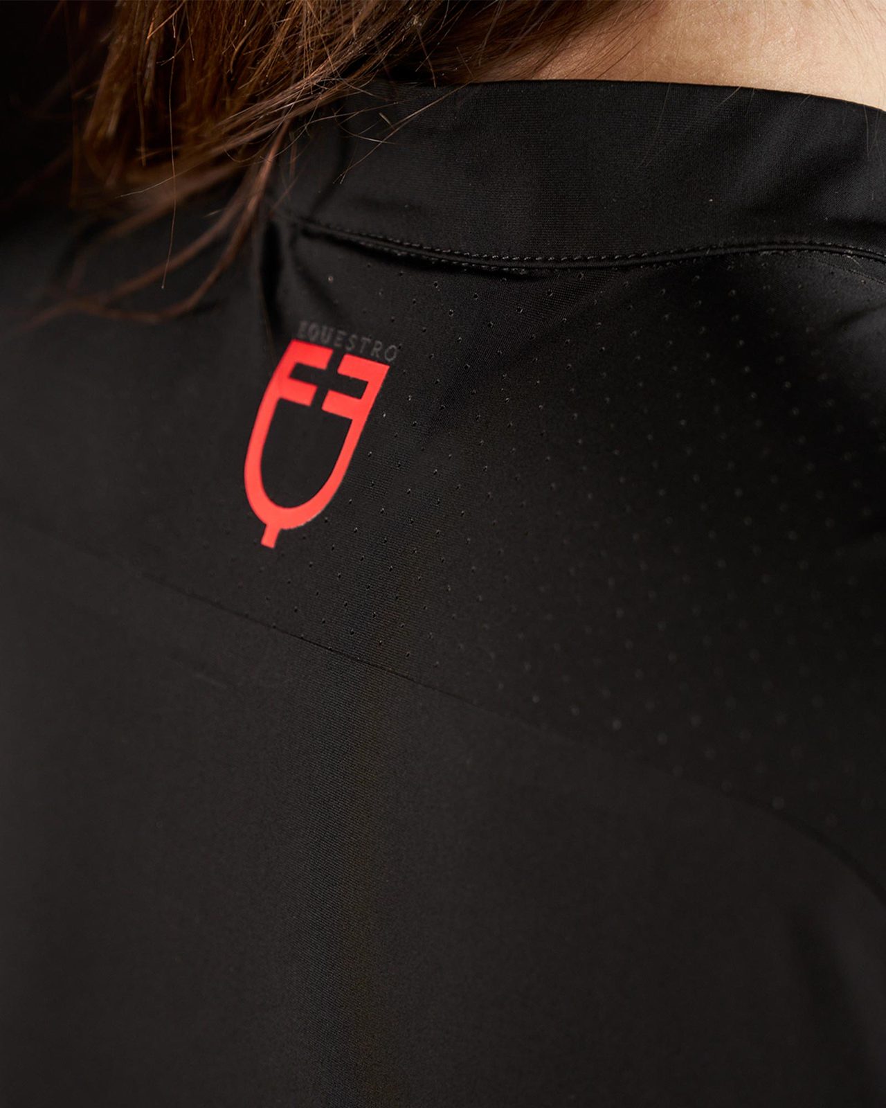 Polo training donna Equestro Ridertechnology manica corta e zip