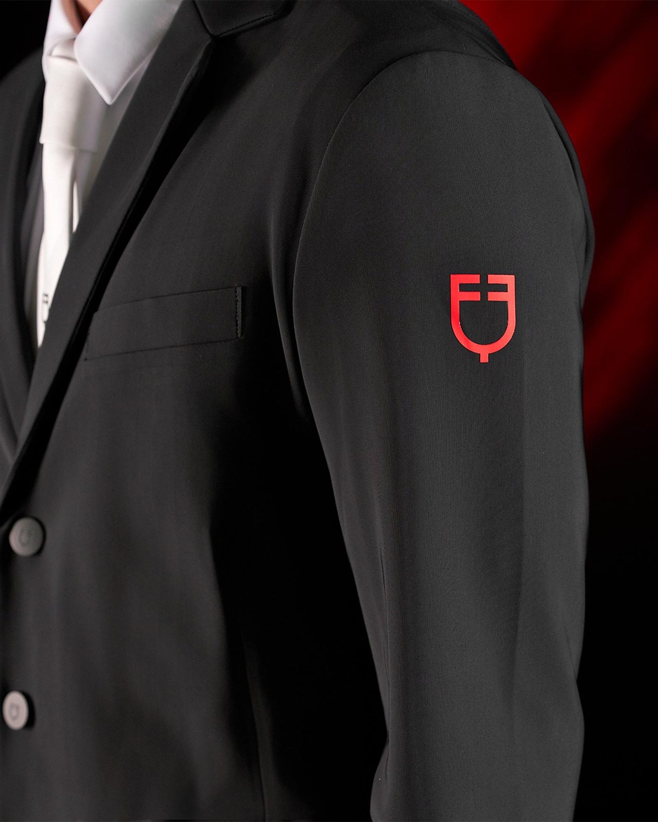 Giacca concorso uomo Equestro Ridertechnology cuciture termosaldate