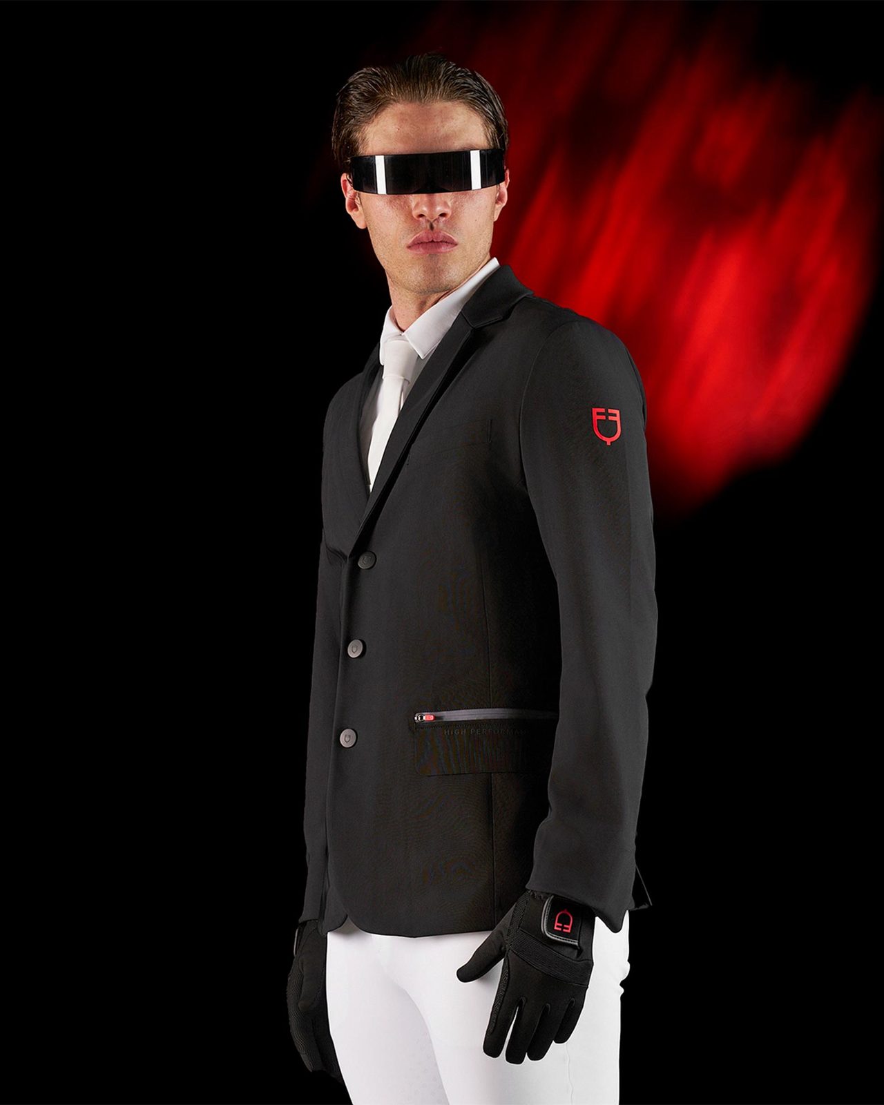 Giacca concorso uomo Equestro Ridertechnology cuciture termosaldate
