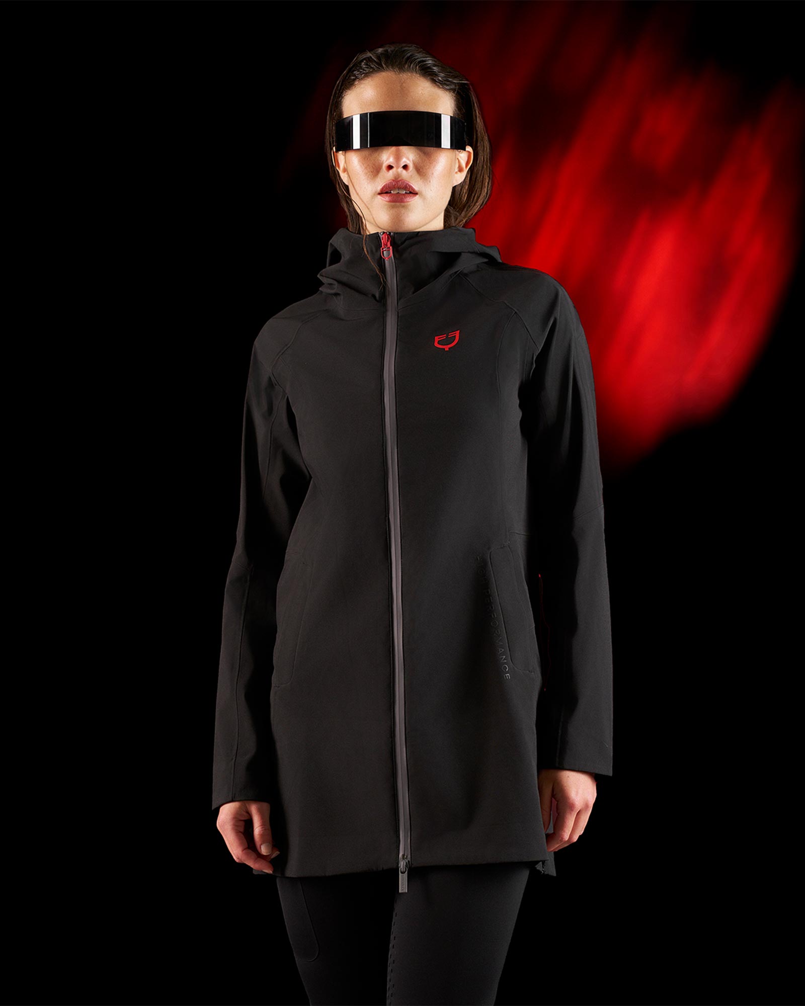 Guscio softshell donna Equestro Ridertechnology impermeabile lungo