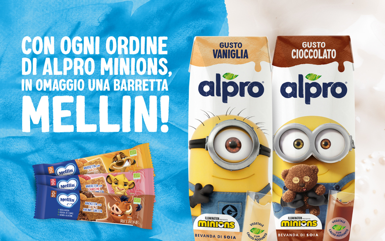 Con Alpro Minions promo barrette Disney Re Leone in omaggio 