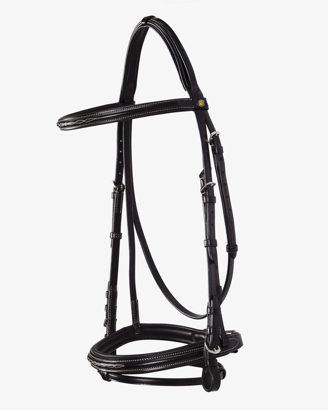 Leather English bridle with embroideries NEW